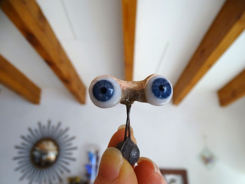 Yeux bleus poupée - , anciens