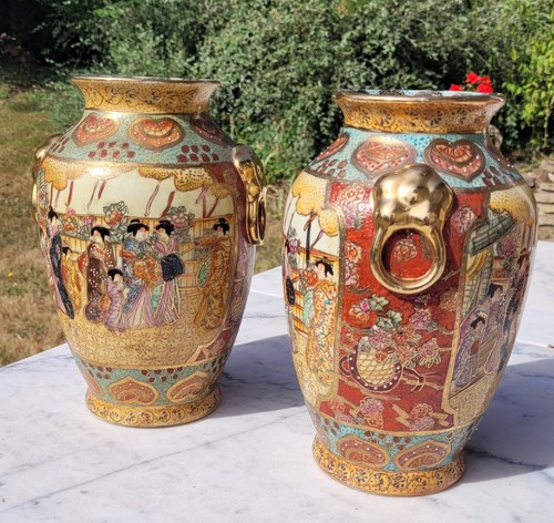 Paire vase chinois - vase, satsuma