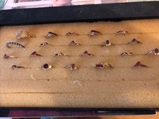 Lot De 21 Bagues Neuves En Plaque Or Poinçon 