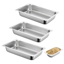 Lot De 3 Bac Inox Alimentaire