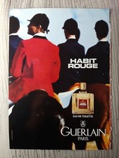 Publicité papier Parfum. Guerlain Habit rouge de 1992 - Perfume Ad 