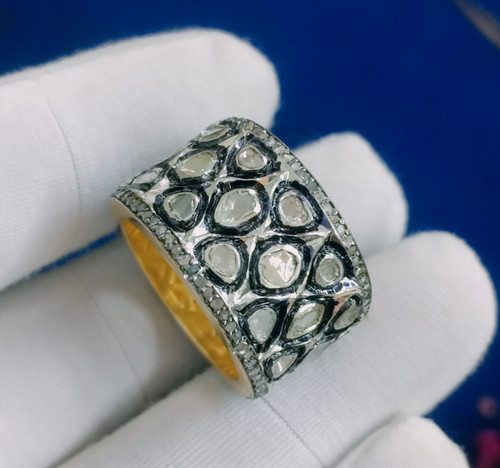 Bague jonc diamant - bague, en
