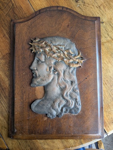 Plaque bois visage profil - plaque,