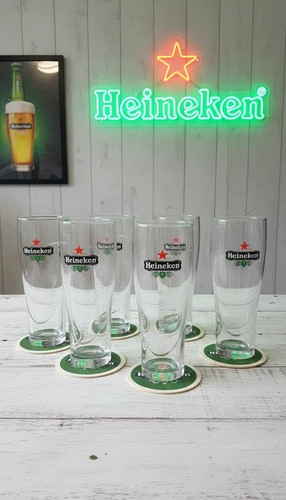 Lot 6 verres - 💚, heineken