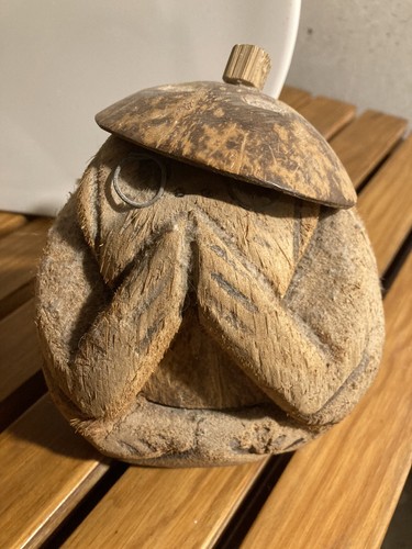 Tirelire noix coco - coco, singe