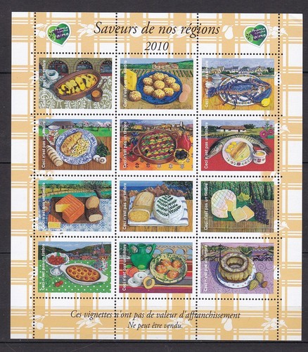 Timbres vignettes 2010 saveurs - vignettes,