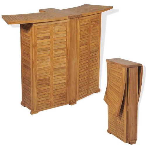 Teck table bar extérieur - teck,