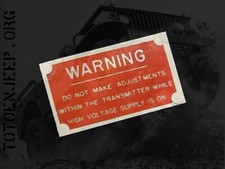 plate LABEL plaquette WARNING