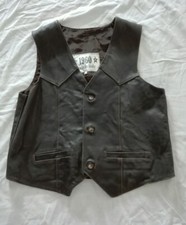 GILET PELLE "MARRONE"  Made in