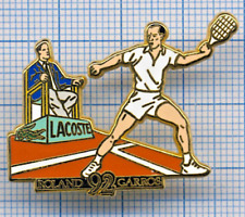 Pins Arthus BERTRAND PARIS LACOSTE Roland GARROS 1992 joueur juge arbitre Tennis