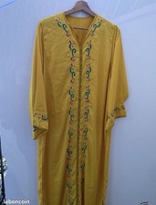 Caftan marocain jaune brodé - marocain,