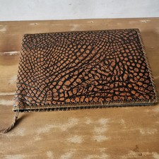 Ancien Album Photos En Cuir /