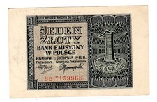 Pologne POLAND Billet 1 ZLOTY