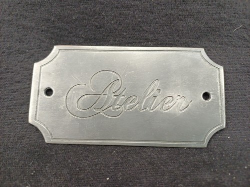Plaque vintage atelier acier - vintage,