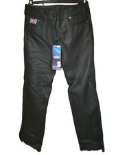 Pantalon Moto En Cuir Triumph pour Femmes TAILLE S Avec Protections Amovible New