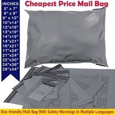 A2Z Écologique Gris Poly Lettres Sac à Coller Emballage Postal Eu Sécurité