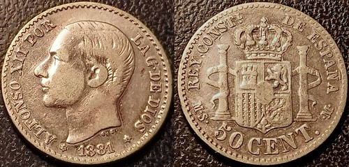 Espagne alfonso xii 50 - alfonso,