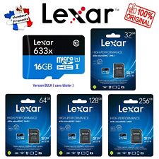 LEXAR Carte Mémoire Micro SDHC SDXC UHS-I U1 V10 et U3 V30 Class 10 Full HD 633x
