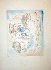 Hans Uhl Caricature Gravure