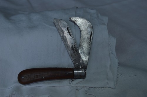 Couteau pliant ancien deux - couteau,
