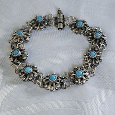 Bracelet Fleurs Coeurs Perles