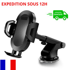 Support Téléphone Voiture Universel Ventouse 360° Pare-Brise Tableau de Bord