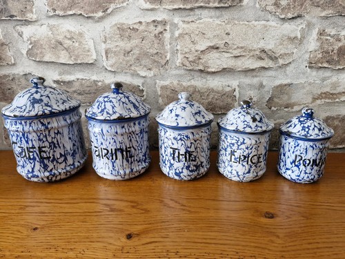 Pot epices anciens emailles - epices,