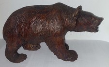 OURS BOIS SCULPTE FORET NOIRE