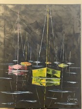 peinture huile  À L’entrée De La Nuit 2011 Douchez 