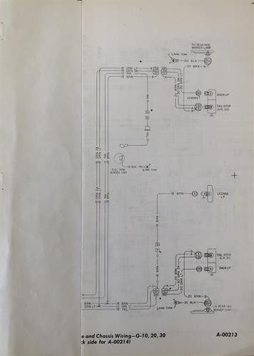 1973 chevy gmc van - van, diagramme