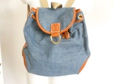 Sac dos lancel toile jeans - a,