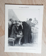 Gravure Retirage moderne HONORE DAUMIER " LES GENS DE JUSTICE "