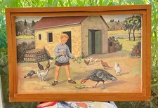 ancien affiche scolaire rossignol poucet lecture 3