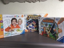 3 Livres interactifs-Premier Atlas+ Trace des animau+ Le magicien lecture+Stylo