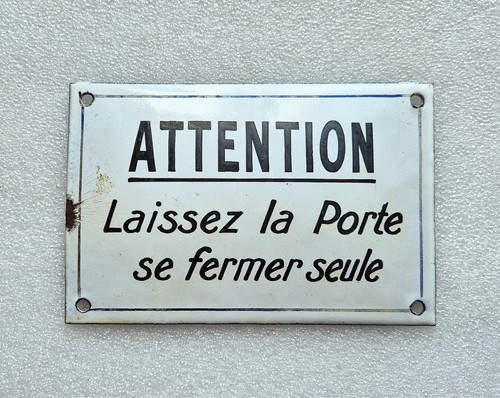 Plaque émaillée utilité - plaque, d'utilité