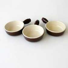 Lot  3 petits caquelons -Emile Henry - Marron - Poterie culinaire