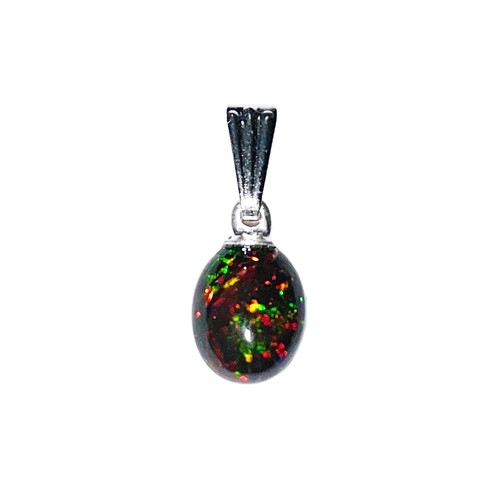 Pendentif opale noire - opale, pierre