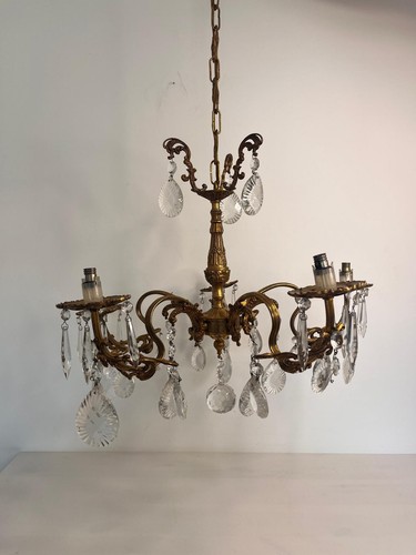 Lustre bronze ancien - , 5
