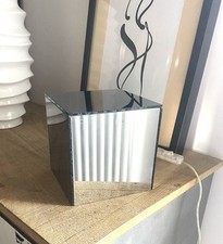 Lampe Batch London Carré Miroir Bureau Poser luminaire light vintage Verre Cube