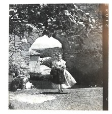 Ancienne Photo Provence Jeune Fille Costume provençal comtadin