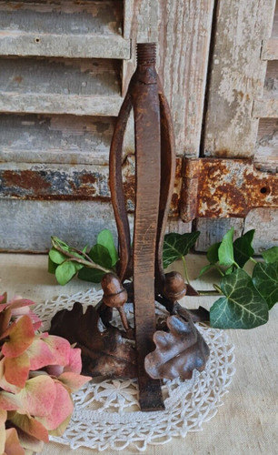 Ancien pied lampe - ancien, fer