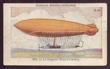 Chromo, Image publicitaire " Bozon-Verduras " Le dirigeable Bayard-Clément