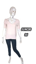 Suncoo Taille 36 Superbe haut top tee shirt manches courtes couleur chair