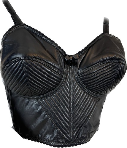 Bustier cuir jean paul - cuir,