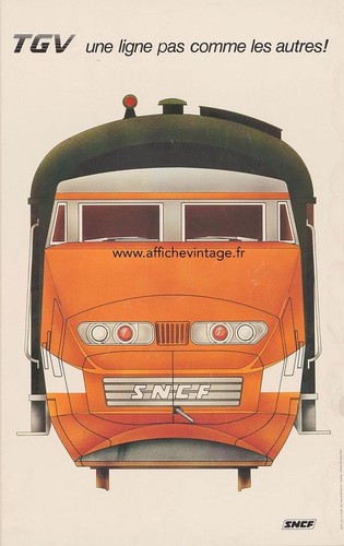 Affiche poster train sncf - affiche,
