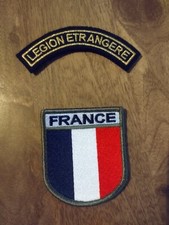 Ecusson demi lune Légion Etrangère patch badge 1/2 +ÉCUSSON MILITAIRE FRANÇAIS