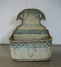 Ancienne Boite porte Allumettes en métal Tôle