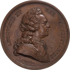 France, Médaille, Louis XV, Cathédrale d'Orléans, 1767, Bronze, SUP, Duvivier