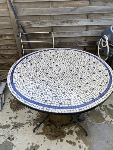 Table mosaique fer forgé - mosaique, +