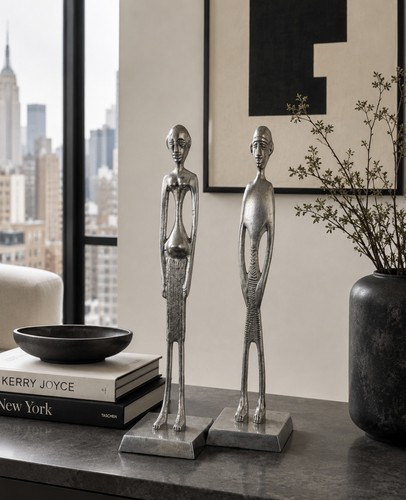 Couple sculptures aluminium - couple,